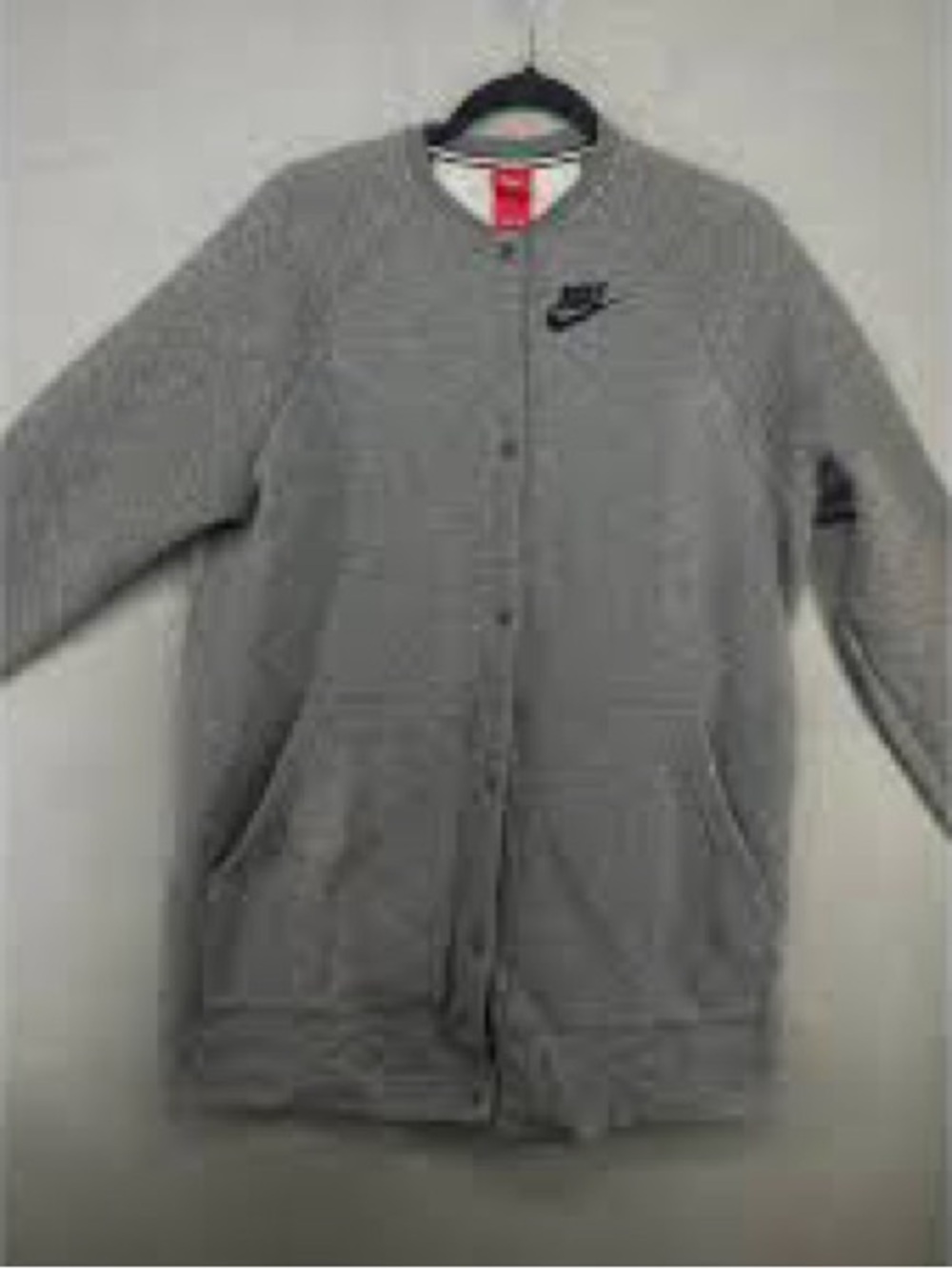 Nike Gray Women's Longline Snap-Front Jacket